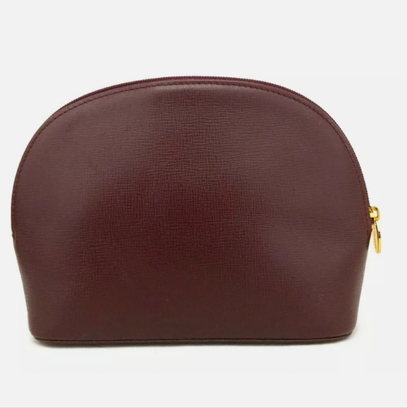 CARTIER LEATHER COSMETIC POUCH BAG /G3573 - Picture 9 of 10